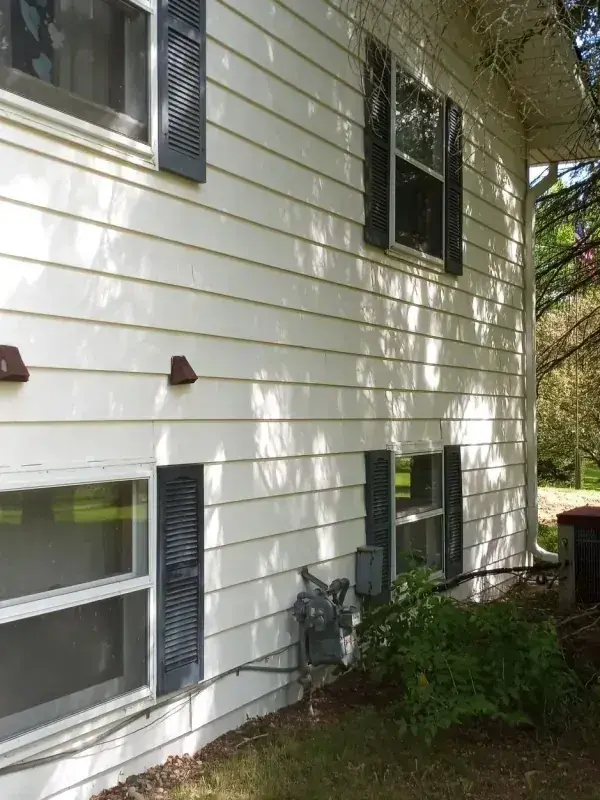 A gutter run after clearing and brightening